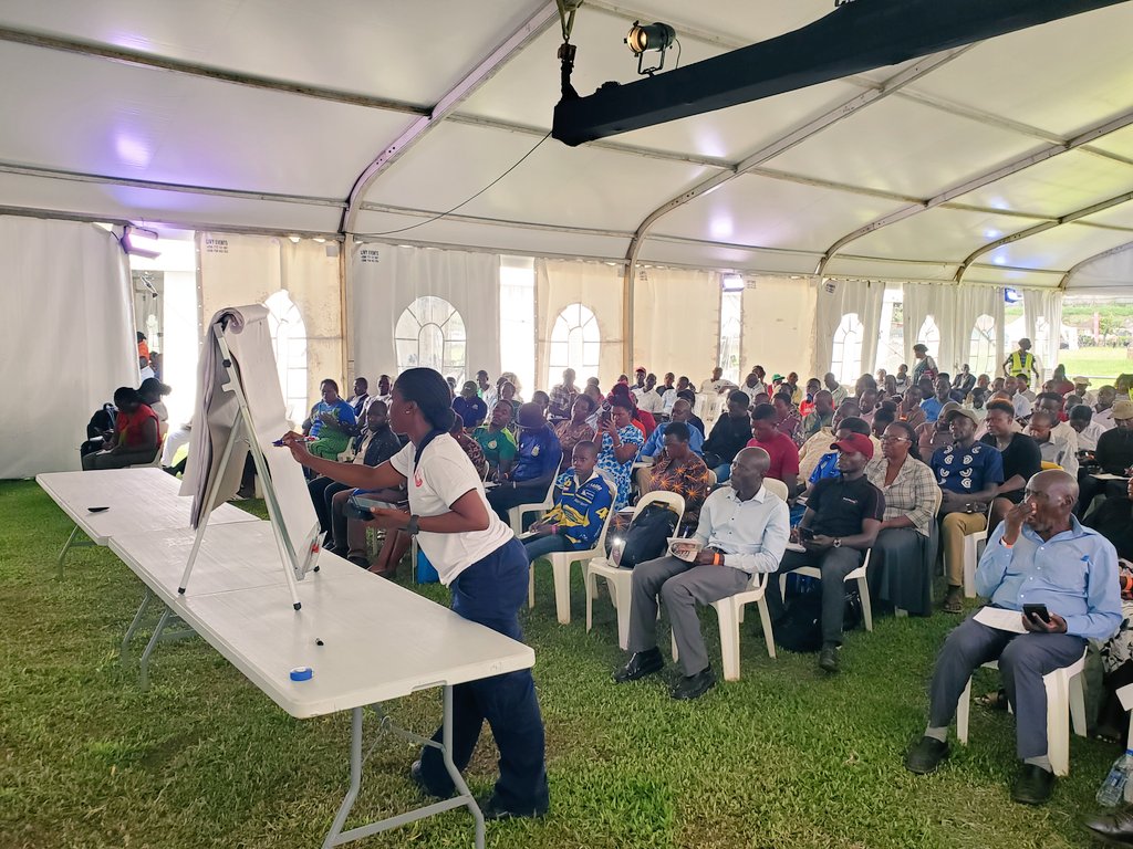 Dr. Emma training a large crowd